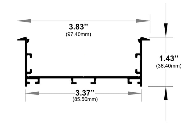 8ft (94'') Recessed LED Channel - (1082)