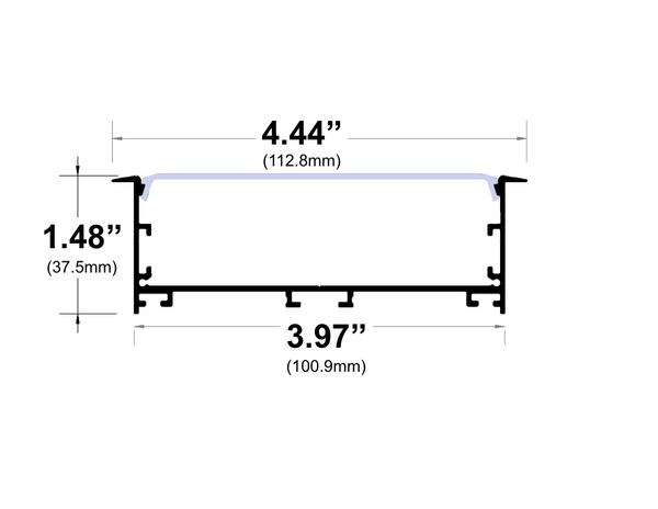Load image into Gallery viewer, 8ft (94'') Recessed LED Channel - (1112)