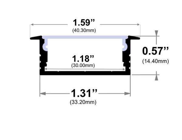 8ft (94'') Recessed LED Channel - (1932)