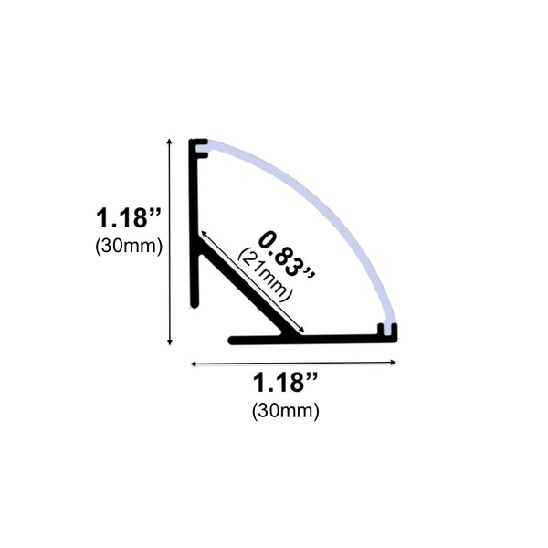8ft (94'') Corner LED Channel - (1964)