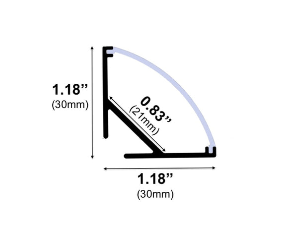 Load image into Gallery viewer, 8ft (94'') Corner LED Channel - (1964)