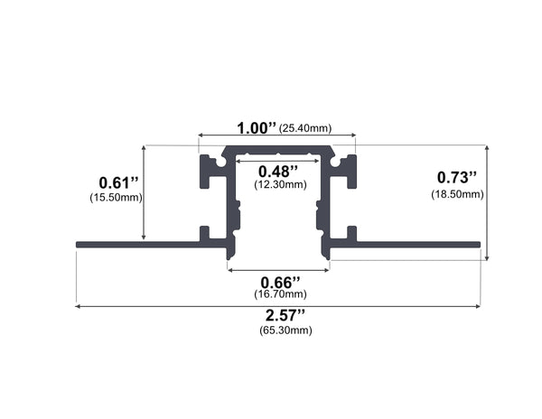 8ft (94'') Trimless Mud-In LED Channel - (615)