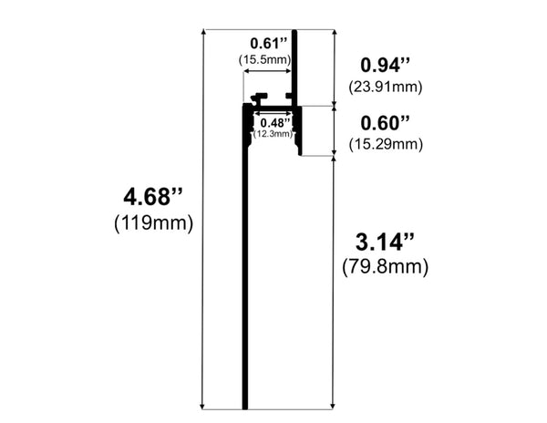 Load image into Gallery viewer, 8ft (94'') Trimless Mud-In LED Channel - (650)