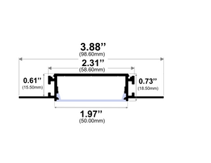 8ft (94'') Trimless Mud-In LED Channel - (655)