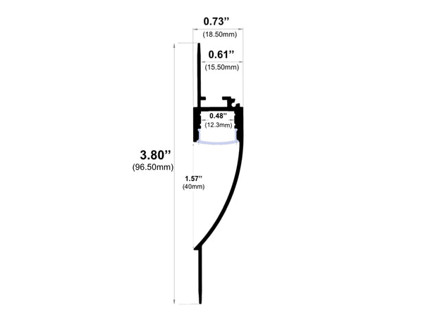 8ft (94'') Trimless Mud-In LED Channel - (660)