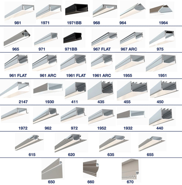LED Channels - (23'' Single Sample)