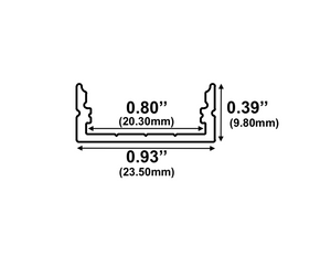 8ft (94'') Black LED Channel - (1955B)