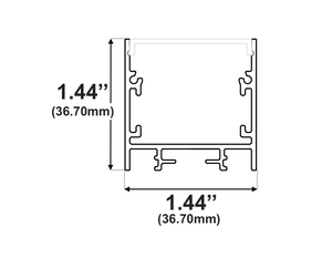 8ft (94'') Square Black LED Channel - (435BB)