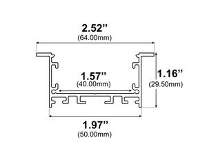 8ft (94'') Recessed LED Channel - (450)