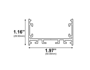 8ft (94'') Black LED Channel - (455B)