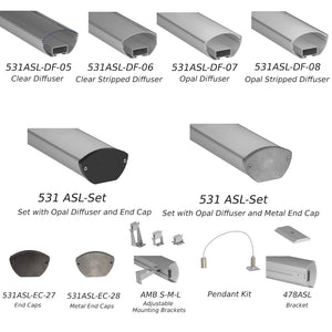 8ft (94'') Suspended LED Channel - (531)