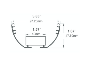 8ft (94'') Suspended LED Channel - (531)