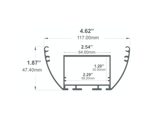 8ft (94'') Suspended LED Channel - (532)