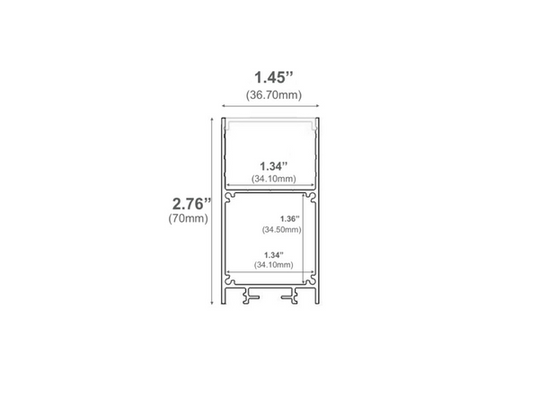 Load image into Gallery viewer, 8ft (94'') Suspended LED Channel - (535)