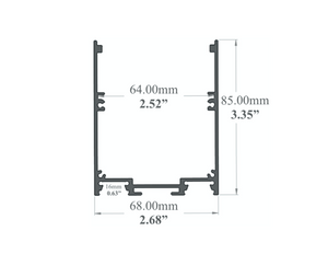 8ft (94'') Suspended LED Channel - (550)