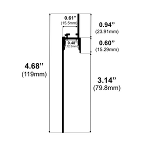 8ft (94'') Trimless Mud-In LED Channel - (650)