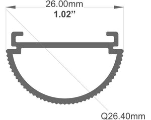8ft (94'') Round LED Channel - (957)