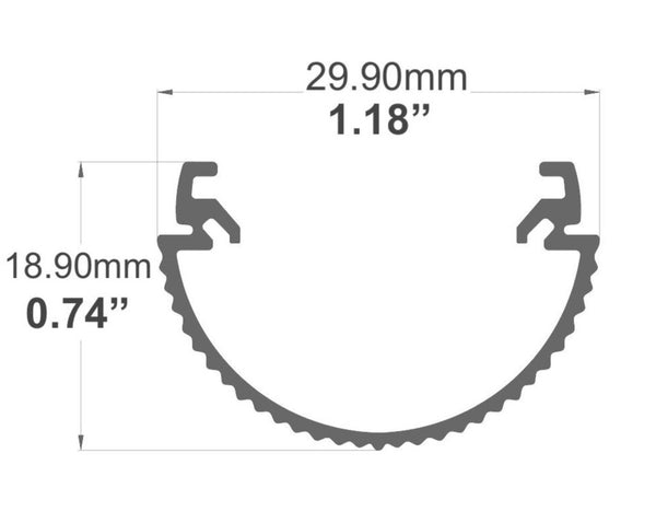 8ft (94'') Round LED Channel - (959)
