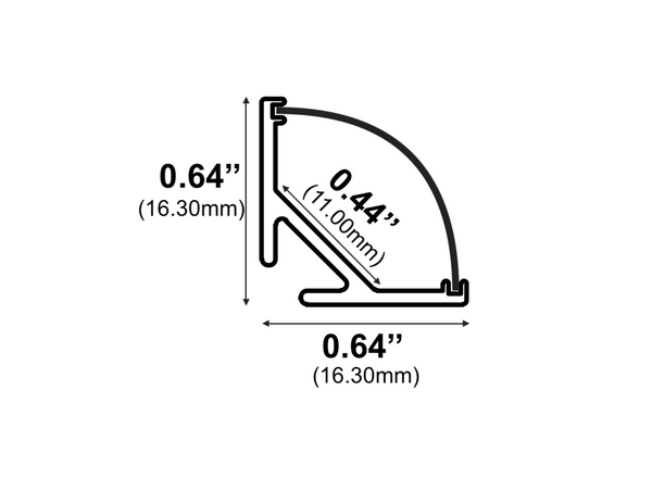 8ft (94'') Corner LED Channel - (964)