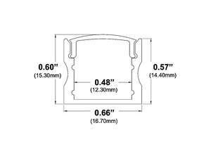 8ft (94'') Black LED Channel - (971B)