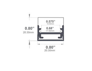 8ft (94'') Square LED Channel - (975)