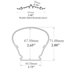 8ft (94'') Polycarbonate LED Etange Fixture Body