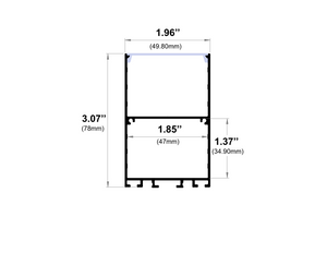 8ft (94'') Suspended LED Channel - (580)