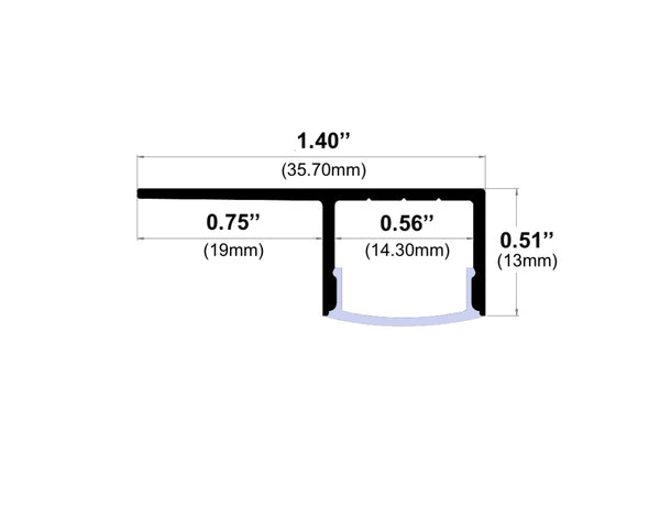 8ft (94'') Tile Edge LED Channel - (610)