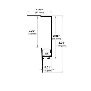 8ft (94'') Trimless Mud-In LED Channel - (670)