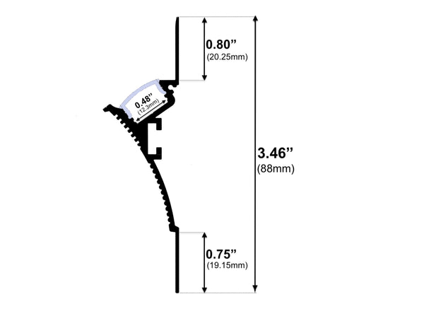 8ft (94'') Trimless Mud-In LED Channel - (680)