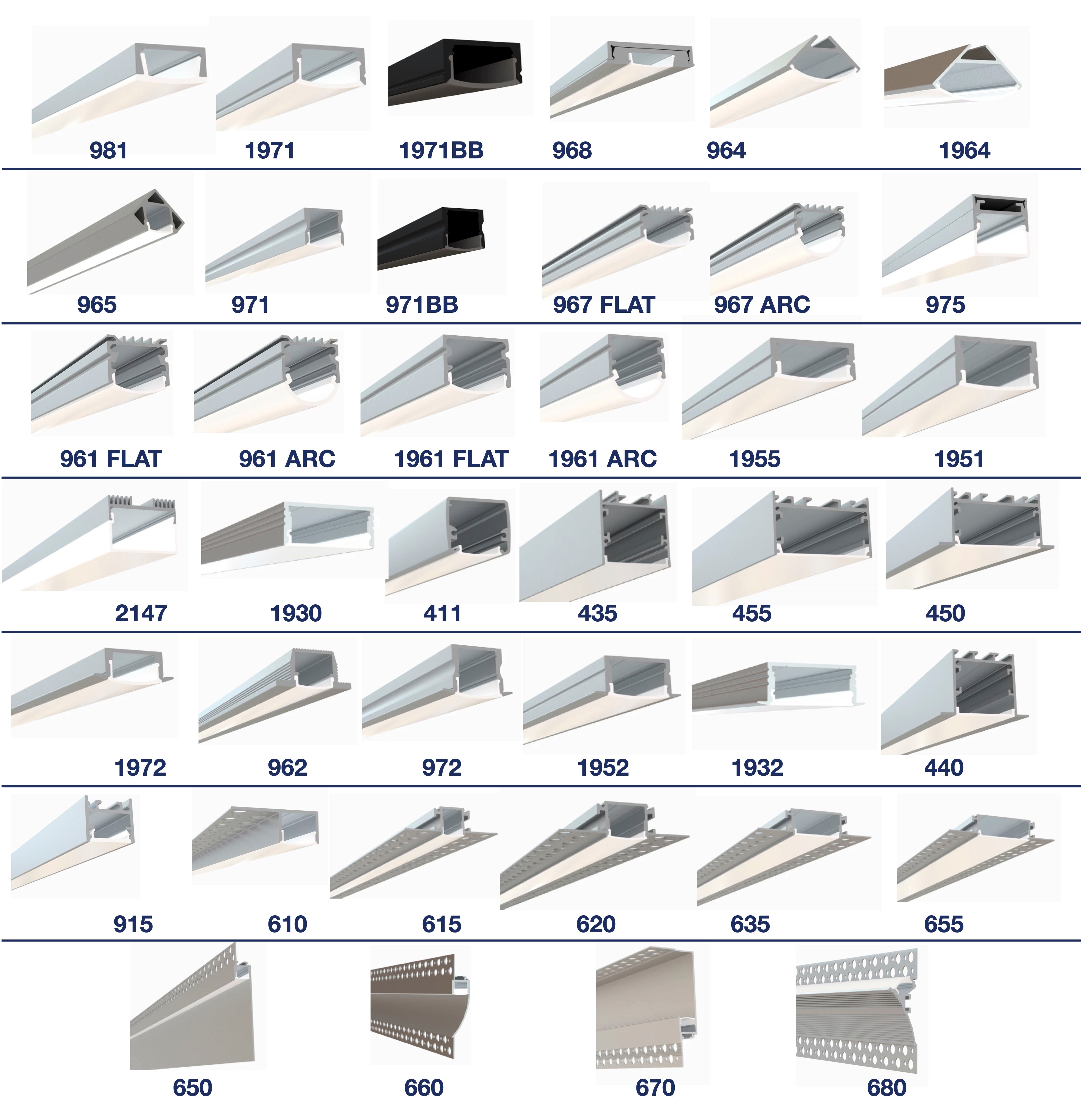 LED Channels - (23'' Single Sample)