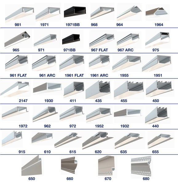 LED Channels - (23'' Single Sample)