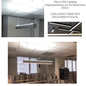 Up & Down Pendant Linear Led Channel - 550 Series - Direct & Indirect Lighting